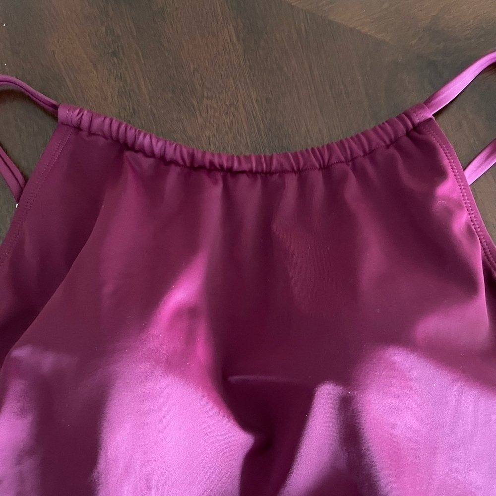 Jantzen one piece Burgundy size S-M Lower Rouching , Tommy control swimsuit - Picture 4 of 6